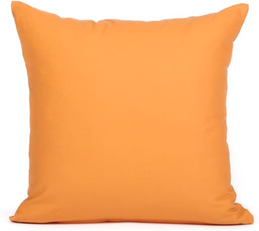 Amazon Com Silver Fern Decor 26 X 26 Solid Tangerine Orange