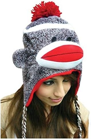 Sock Monkey Knitted Hat