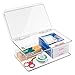 mDesign Storage Box Organizer for First Aid Kit, Medicine, Medical, Dental Supplies - Large, Clear