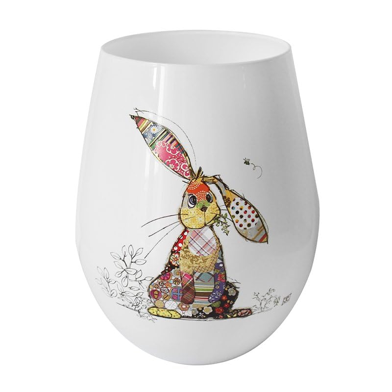 Lesser & Pavey Ceramic Stemless Cup Tumbler | Lovely Wine Tumbler Gifts for Women & Men | Binky Bunny Drawing Drinkware Microwaveable Mug - Bug Art