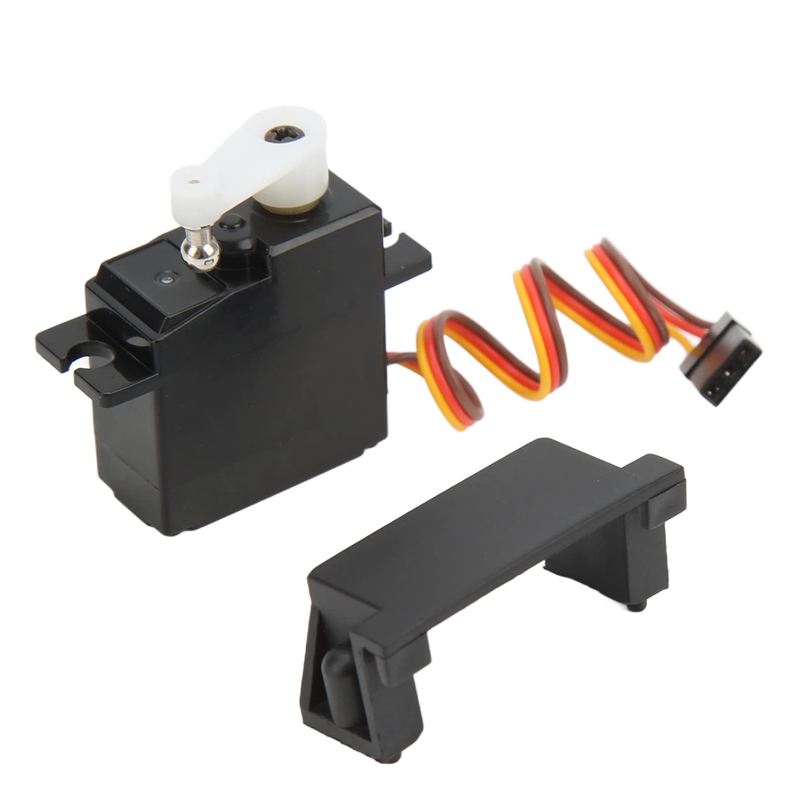 Socobeta Digital Servo, Low Noise Sensitive Plastic Steering Gear with Arm for 124016 124017 144010 1/14 RC Cars
