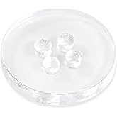 0.60" Clear Buttons for Sewing 50 Pcs Transparent Buttons (15 mm) 4 Hole Round Bulk Sewing Crafts Replacement Button 24L Plastic Buttons for Clothes Dress Pants Shirt Skirt Blouse Craft DIY