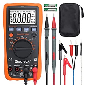 Multímetro Digital, Neoteck Multímetro 4000 Cuentas con LCD ...