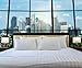 AMERICAN PILLOWCASE 100% Long Staple Cotton Luxury Striped 540 Thread Count Flat Sheet - Twin XL, White