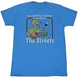Sesame Street Everything I Know Adult T-Shirt-Medium