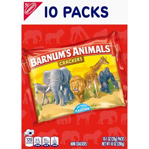 BARNUM’S ORIGINAL ANIMAL CRACKERS, KIDS SNACKS, 10 SNACK PACKS
