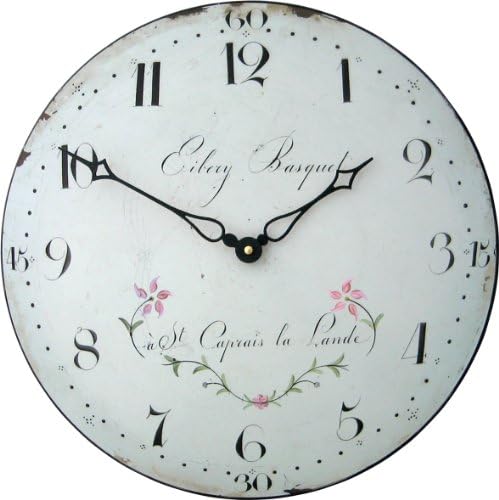 Roger Lascelles Lalande Classic French 19th Century Style Wall Clock, 14.2-Inch