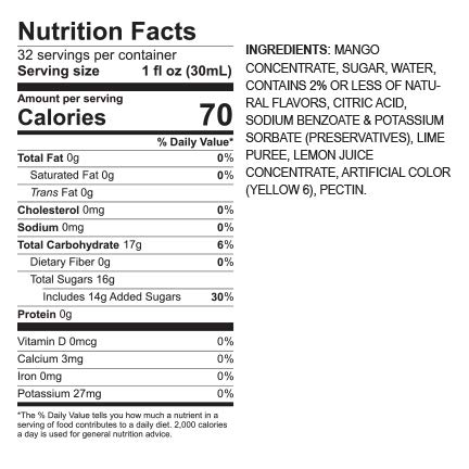 Lyons Mango Fruit Infusion, 32. fl. oz.