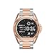 for Michael Kors Access Bradshaw Bands, Lamshaw Stainless Steel Metal Replacemet Straps for MK Access Touchscreen Bradshaw Smartwatch (Metal-Silver-Rose Gold)