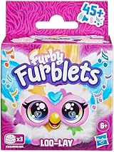 Furby Furblets Loo-Lay Mini Electronic Plush Toy White Orange view 2