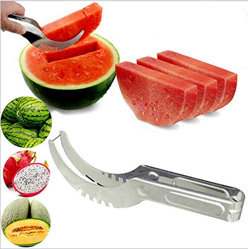 Windmill Watermelon Cutter Set - Stainless Steel Watermelon Slicer, Carver, Cutter, Knife - Carving and Cutting Tools for Home 3 PACK
