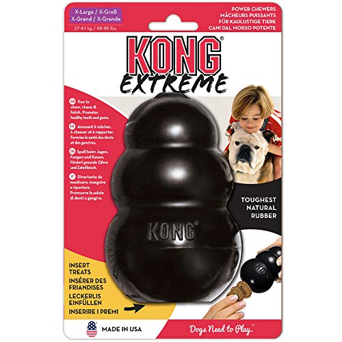 KONG Extreme Dog Toy Toughest Natural Rubber, Black Fun to Chew