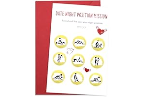 Naughty Scratch Off Date Night Card for Him Boyfriend Valentines Day Gifts for Girlfriend Wife Anniversary Birthday Gifts Sex