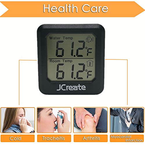 2 Capetsma+Aquarium+Thermometer+Temperature+simultaneously