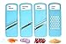 ProPrep 4-In-1 Multi-Function Mandoline Slicer, Julienne & Grater By KooKoo Kitchen - Vegetable Slice Thick & Thin Julienne Stainless Steel Blades - FDA Approved Plastic - Healthy Eating Recipes