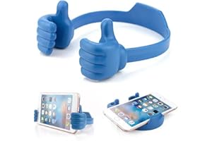 HYGAMOCC Universal Thumbs Up Cell Phone Holder, Flexible Cell Phone Stand for Tablet Holder,for iPhone iPad Samsung and More (Blue)