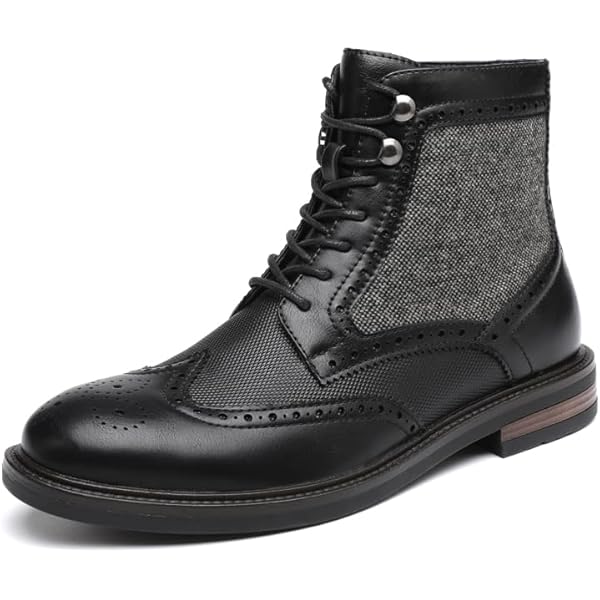 Amazon.com | Temeshu Men's Oxford Ankle Boots Lace-Up Side