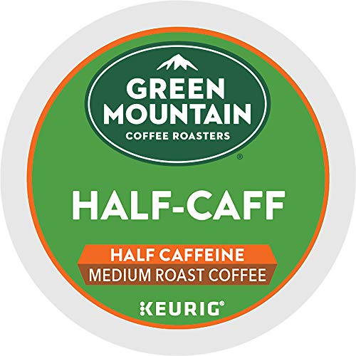 GREEN MOUNTAIN COFFEE ROASTERS HALF CAFF, SINGLE-SERVE KEURIG K-CUP PODS, MEDIUM ROAST COFFEE PODS, 32 COUNT