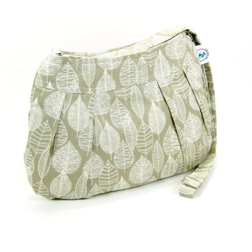Sew Good and Trendy Organic Handmade Cross Body Sling Purse Kaki / Leaf