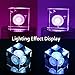 Finaze Crystal Display Stand Base with 7 LED Lighted-4inch