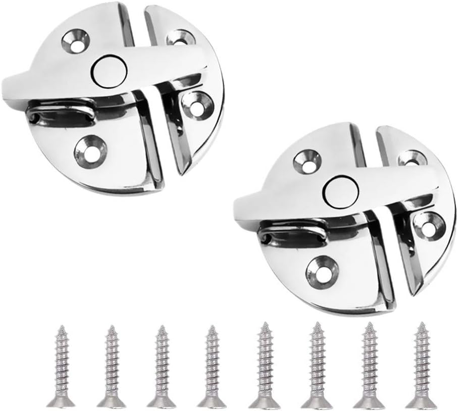 FHelectronic 316 Marine Stainless Steel Boat Door Latch Round 55mm Boat Twist Lock
