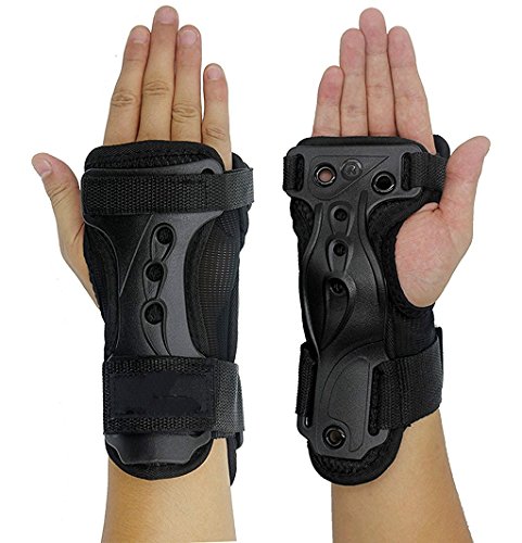 sea-junop Ski Snowboard Roller Skating Protector Gear Wrist Support Brace Guard （Black XL） - Thumbnail 6