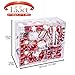 Valery Madelyn Christmas Ball Ornaments Decor, 155ct Traditional Red and White Shatterproof Assorted Christmas Tree Ornaments Value Pack for Xmas Holiday Decoration