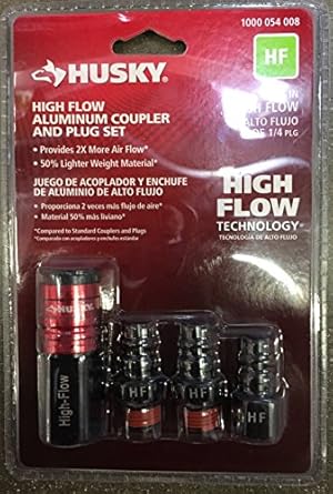 High Flow Aluminum Female Quick Coupler and Plug Set: Amazon.com: Industrial & Scientific