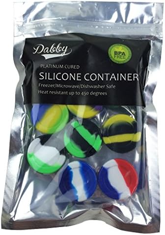 10 Pcs 7ML Silicone Wax Dab Container Bulk Shatter Concentrate Nonstick Non Stick Jar Mixed Color