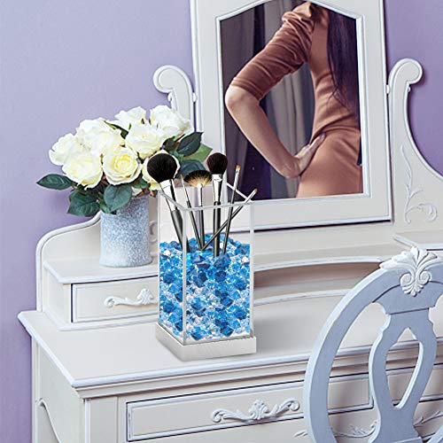 DomeStar Premium Blue Fake Ice, 150PCS 2.5Cups Acrylic Ice Rocks Plastic Rocks Acrylic Stones Crushed Ice Cubes Diamonds Gems for Vase Fillers Decoration