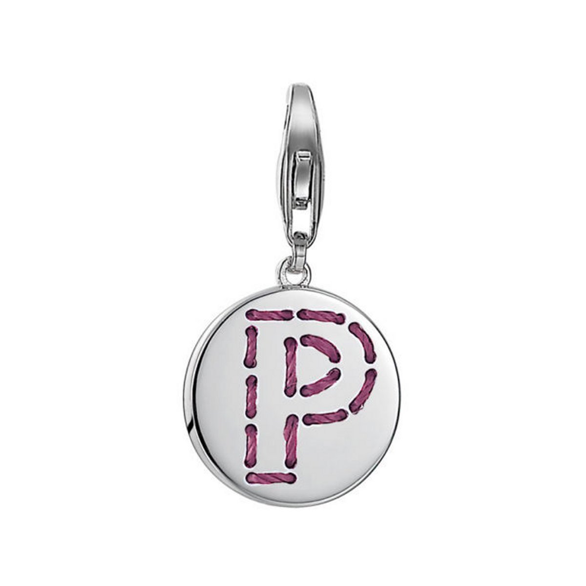 ESPRIT Women s Charm 925 Sterling Silver Rhodium Plated Letter Fabric ESCH91138A000 P
