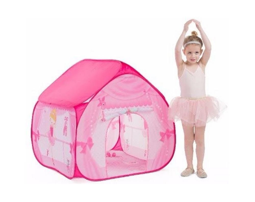Childrens Pop Up Play Tent Designed like a Ballet Tent with a Unique Printed Play Floor : Girls Toy Play Tent/Playhouse/Den /