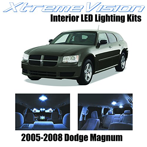 XtremeVision Dodge Magnum 2005-2008 (7 Pieces) Cool White Premium Interior LED Kit Package + Installation Tool