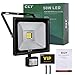 CLY 50W Motion Sensor Flood Lights Outdoor Security Floodlight Waterproof IP66 Cool White 6000K 4500 Lumens PIR Flood Lights (Without Plug)