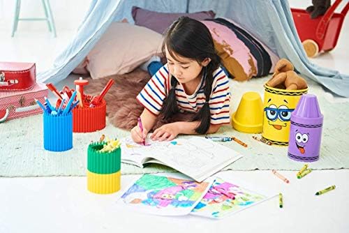 Crayola Spherical Storage Organizer for Kids - Pink Desk Organizer with 5 Sections, Ideal for Pens, Pencils, and Crayons