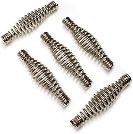 BBQ Heavy Duty Spring Handle 5-3/4" Tapered 5-Pack Nickel Plated (Chrome Look) Barbecue Smoker, Grill, Stove, Pit Accessories