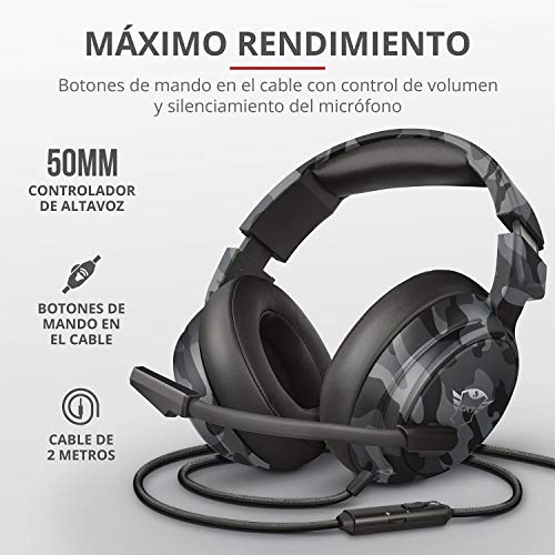 Trust-Cascos-Gaming-GXT-433K-Pylo-Auriculares-Gamer-con-Microfono-Plegable-Altavoces-Activos-de-50-mm-Cable-Trenzado-para-PS4-PS5-PC-Nintendo-Switch-Xbox-One-Xbox-Series-X-Negro-Camuflaje