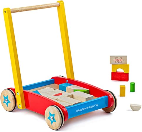 wooden push along walker