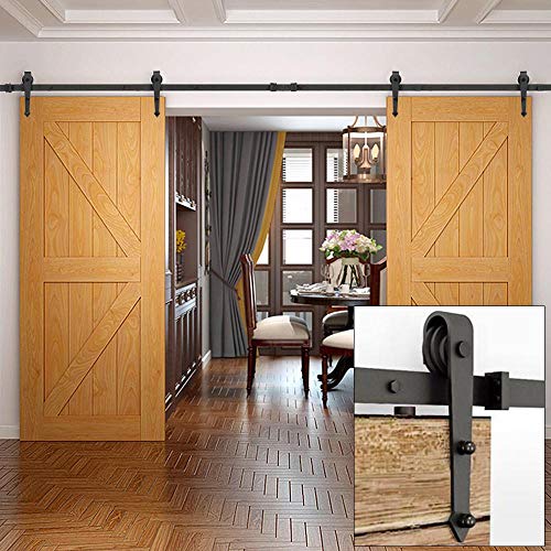 Yaheetech 12 Feet Sliding Barn Door Closet Hardware Kit Set