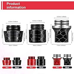 6 Pieces 810 Drip Tip Replacement Resin Drip Tip