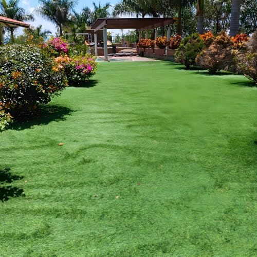Color Carpet - Pasto Sintetico Real Grass con Medida de 6.0x2.0 Metros. Altura de 40mm. Bicolor para Dar Apariencia más Real