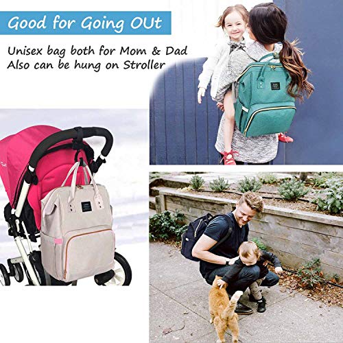 Land Diaper Bag Waterproof Travel Backpack with MultiFunction for Baby