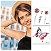 Temporary Tattoos for Girls, 20pcs Stickers Tattoos Flower Tattoos Fake Tattoos Rose, Animals, Flowers and Butterfly, Easy to Apply and Long Lasting for Women Men Girls and Boys