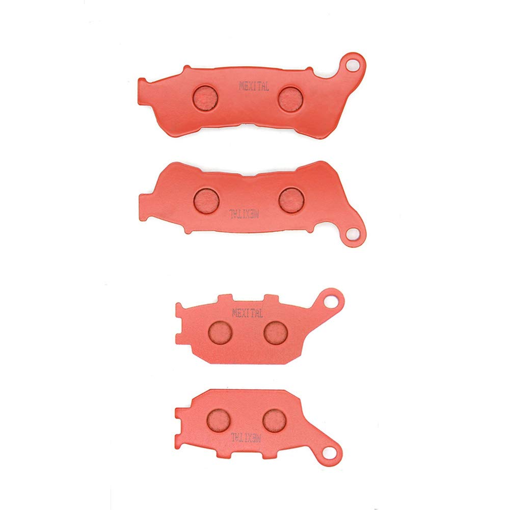 MEXITAL 1 Set Ceramic Motorbike Brake Pads Front and Rear for HONDA NC 700 XA/SA/XD/SD ABS (12-13)/CBF 600 ABS (08-12)/CBR 600 F ABS (11-13)/CBF 1000 (06-10)/CBF 1000 F ABS (10-13) 388-174