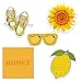 Cute Yellow Aesthetic Vinyl Laptop and Water Bottle Decal Sticker Pack for Girls, Made in US primary