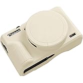G7X Mark III Case, Protective Case for Canon Powershot G7X Mark III Digital Camera, Removable Lens Cover Silicone Sleeve Soft Camera Cover Rubber Protective Body Skin- Beige