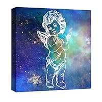 Canvas Wall Art Colorful Powder Canvas Prints Home Artwork Decoration for Living Room,Bedroom - 12x12 inches