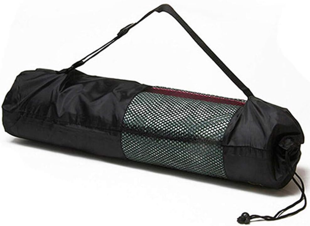 rycnetPortable Useful Pilates Nylon Yoga Mat Bag Carrier Mesh Center Adjustable Strap