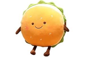 Goylmc Hamburger Plush Toy - Hamburger Stuffed Toys - Cute Food Plush Pillow - Room Decor Holiday Birthday for Kids Boys Girls (6")