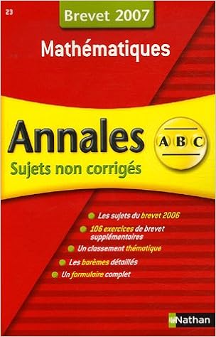 Annal Abc Suj Brevet Maths Annales Abc Brevet Nc French Edition Feugere Carole Mora Gilles 9782091872735 Amazon Com Books